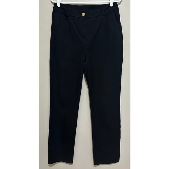 St. John Pants - St John Black Pants Gold Hardware Stretch Twill Womens 6